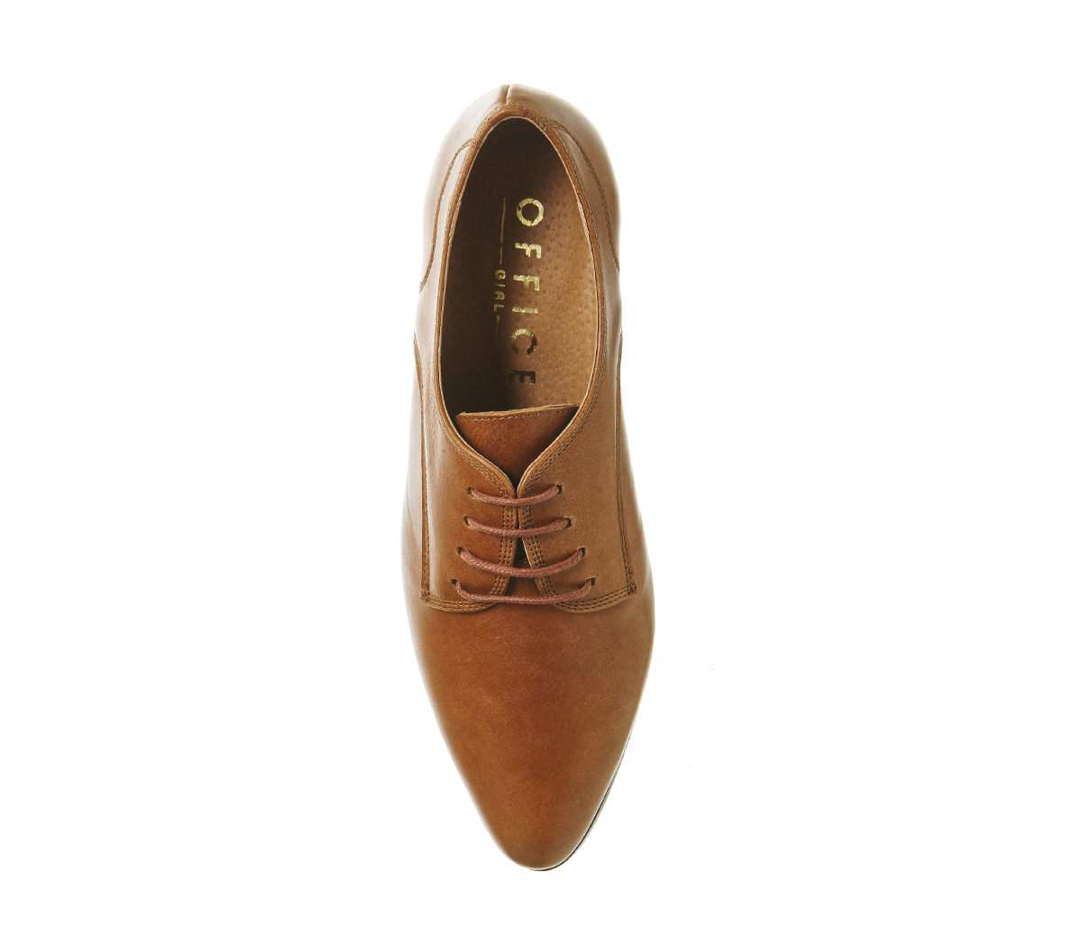 OFFICEPiccadilly Lace Up FlatsTan Leather