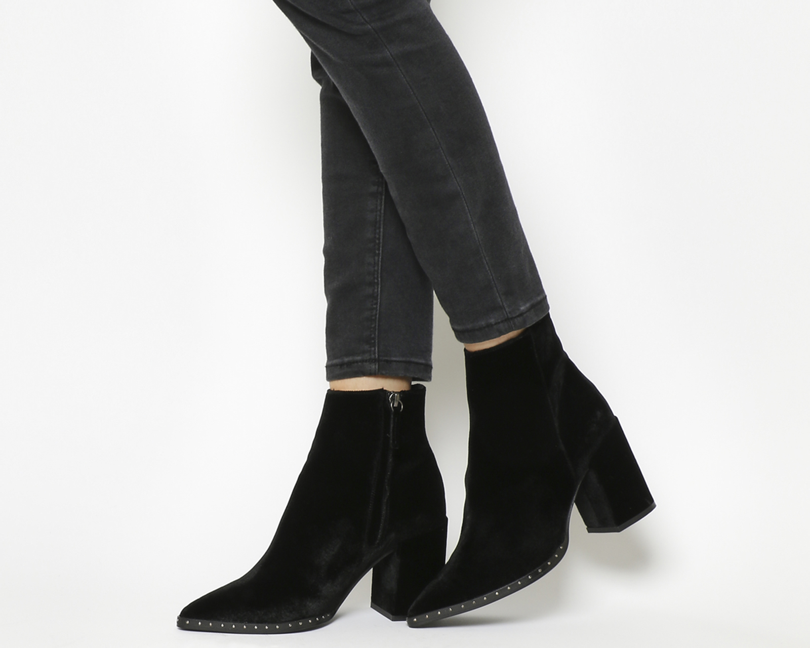 Office Lake Pointed Block Heel Boots 