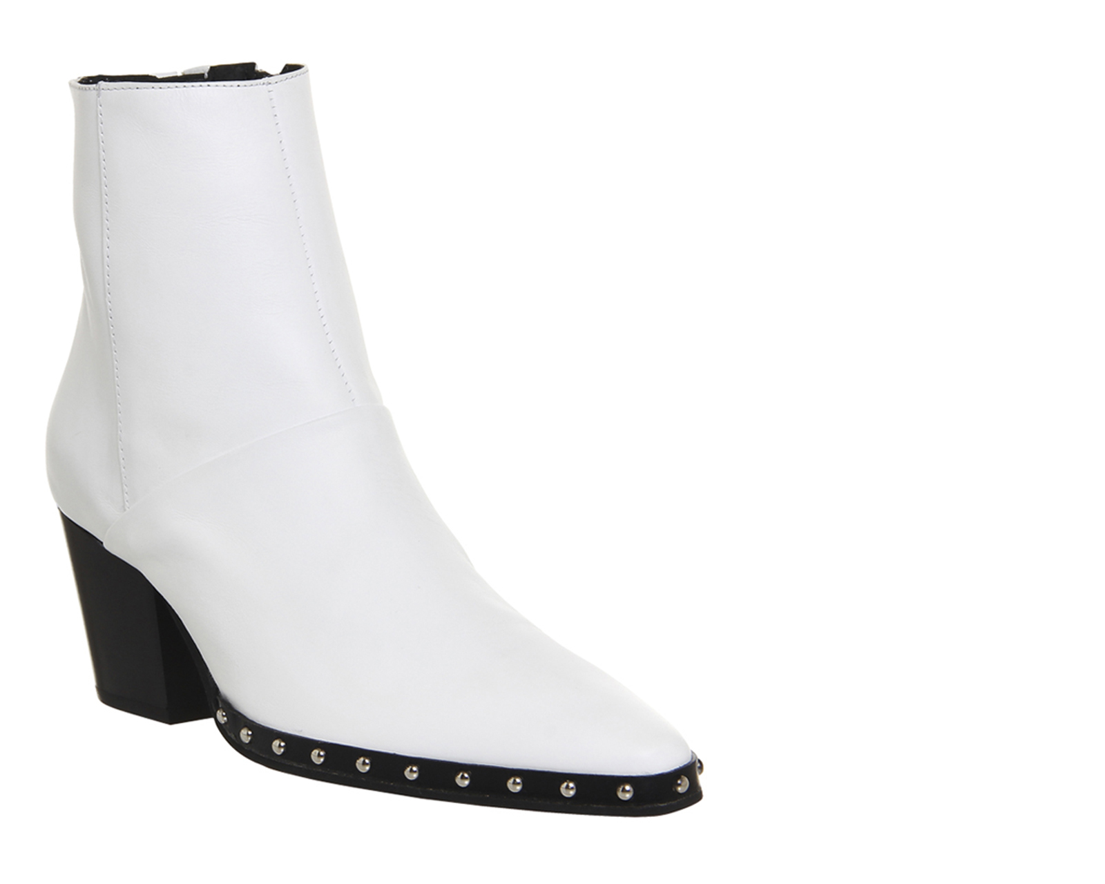 white cowboy ankle boots