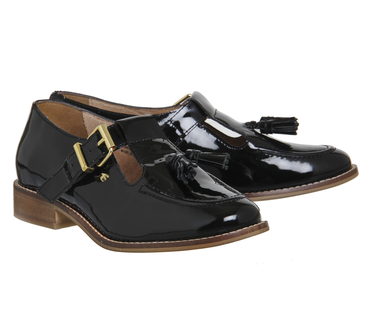OFFICEDolly Tassel T BarBlack Patent Leather