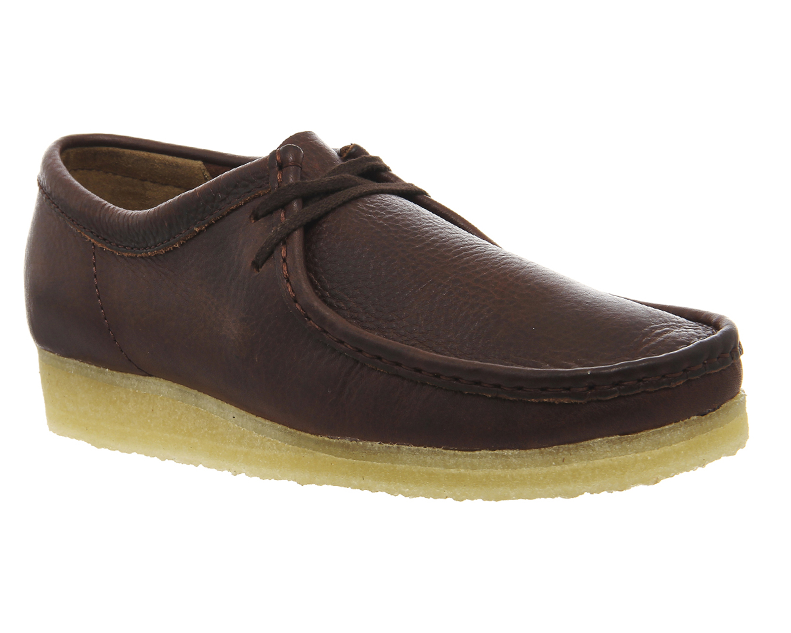 brown leather wallabee clarks