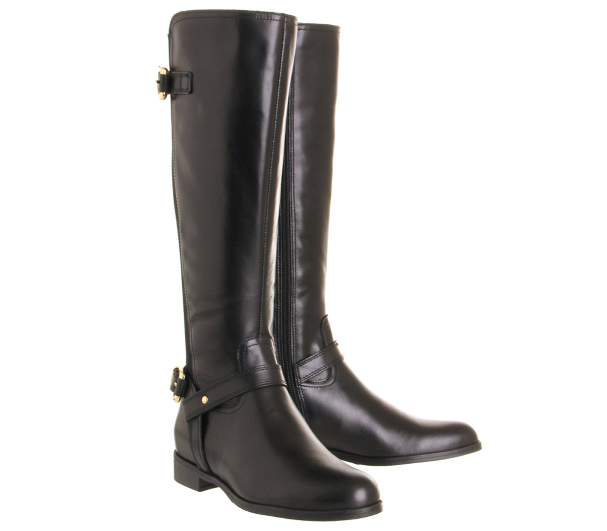 OFFICENinja Stirrup Elastic Back BootsBlack Leather