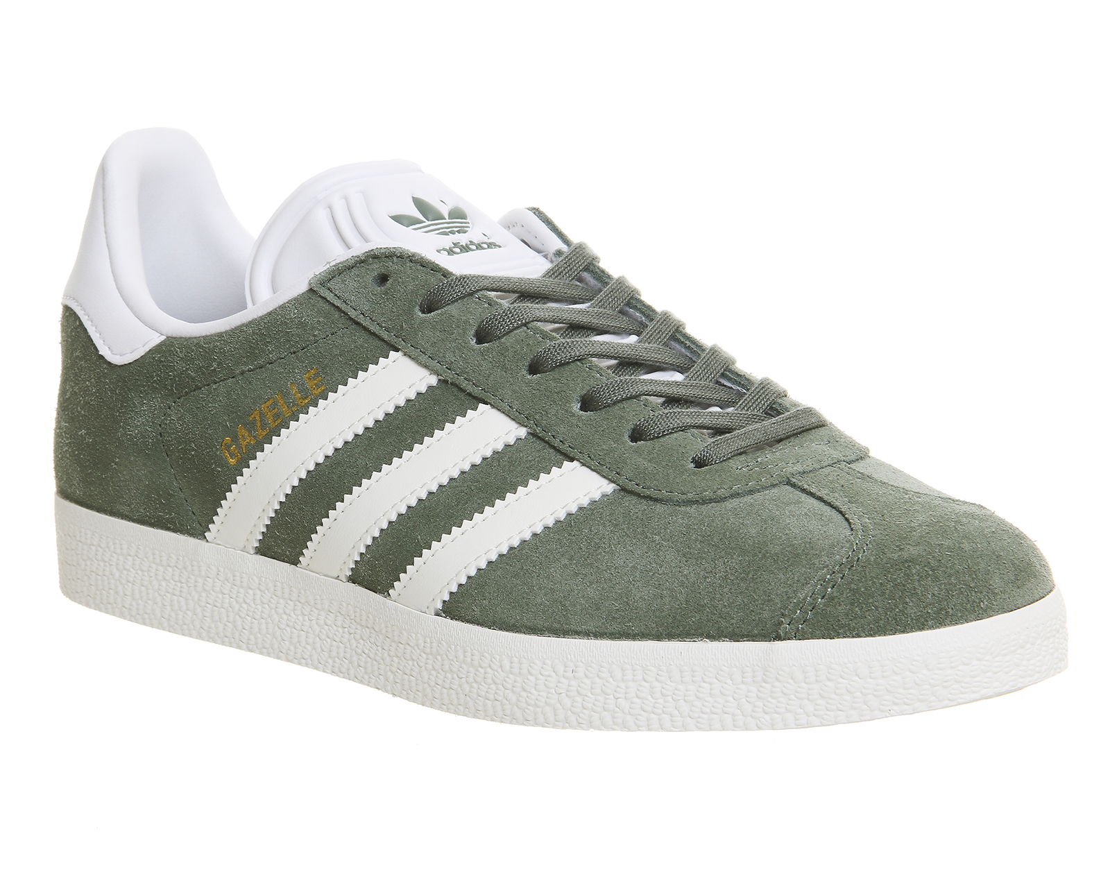 adidas Gazelle Trainers Trace Green White - His trainers