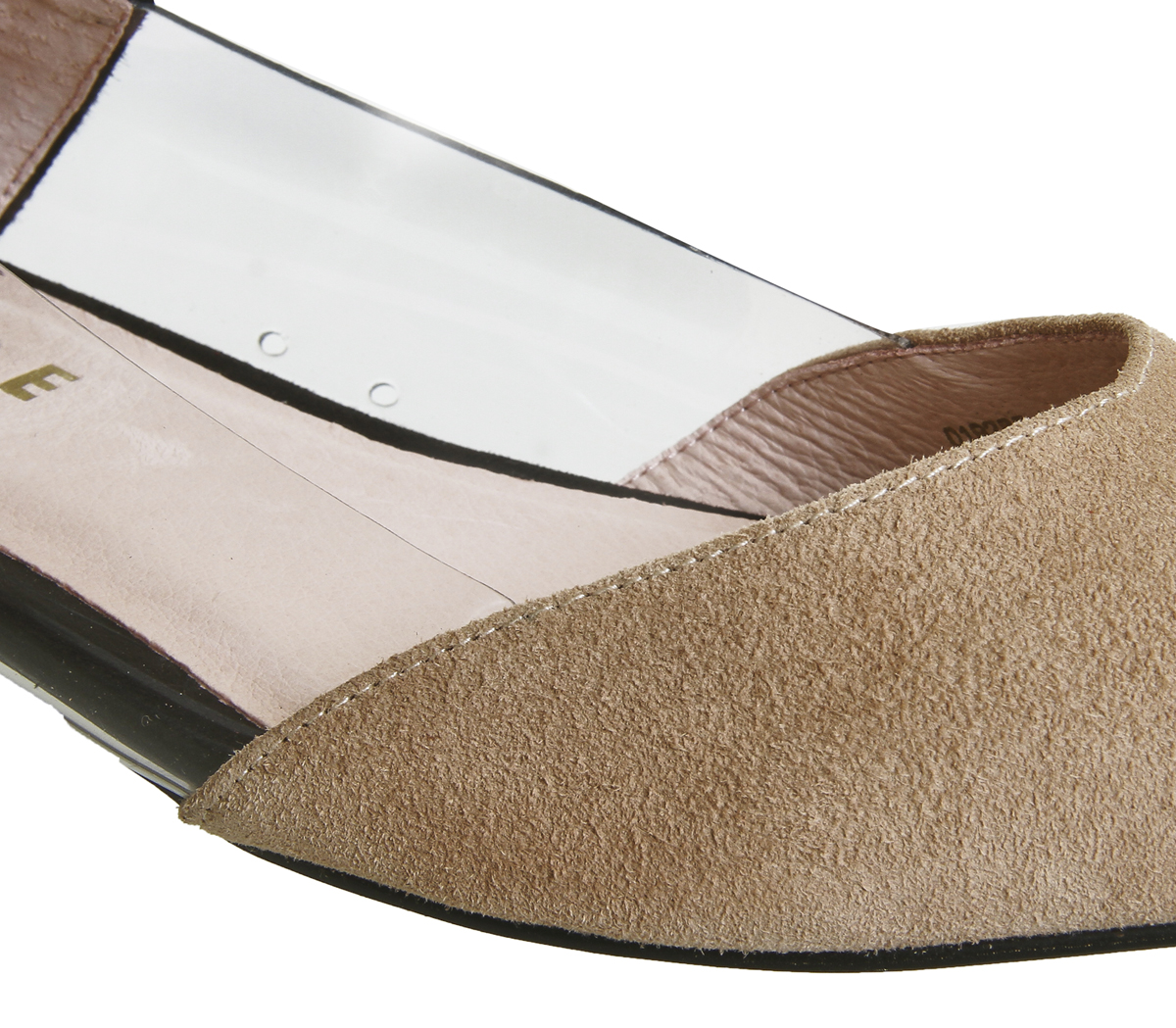 OFFICEDetour Perspex Point PumpsBlack Suede Nude Suede