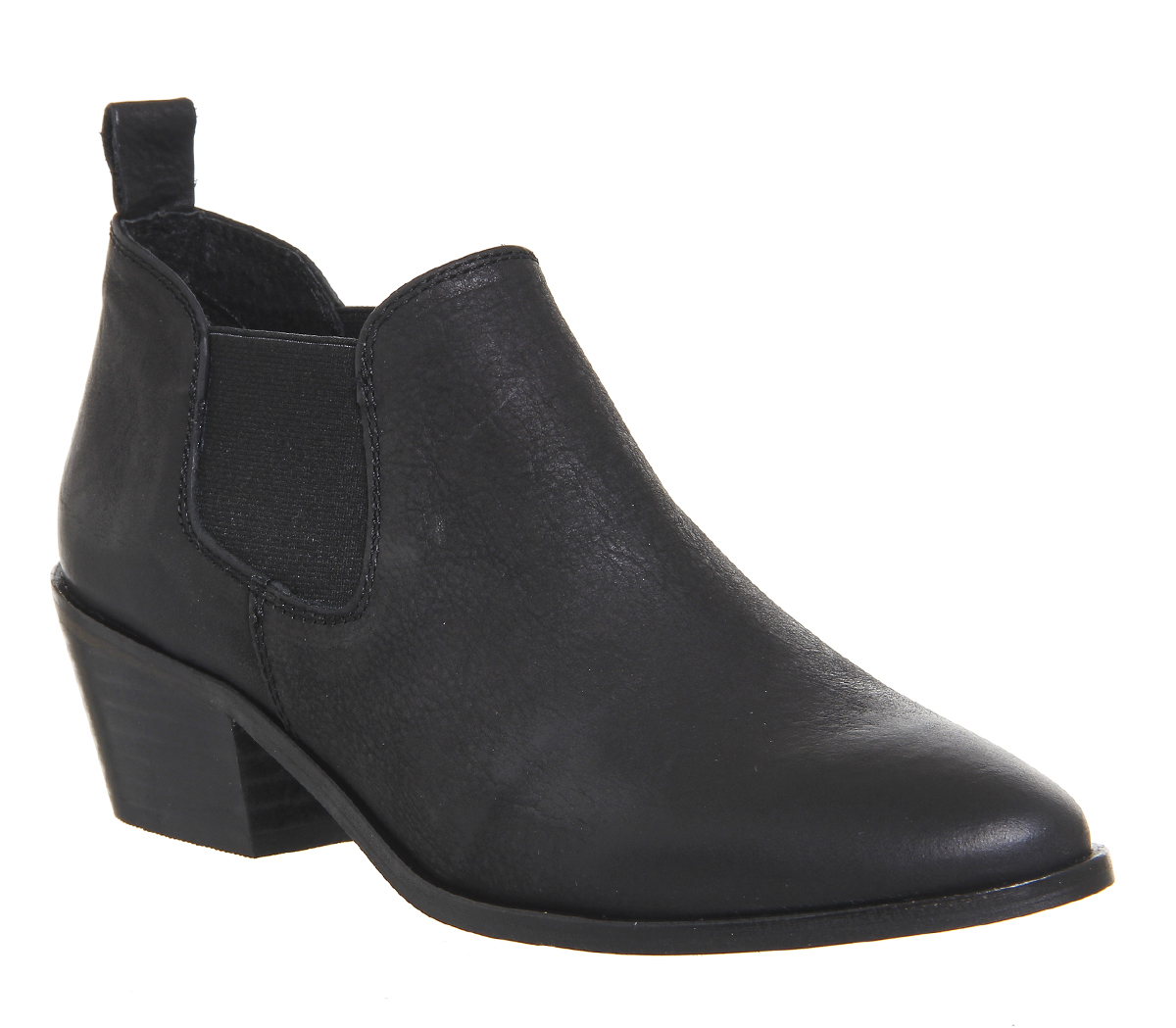 OFFICEFestival Western Shoe BootsBlack Leather