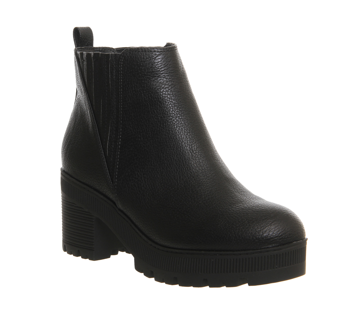 OFFICEFlunk Chunky Chelsea BootsBlack Tumbled