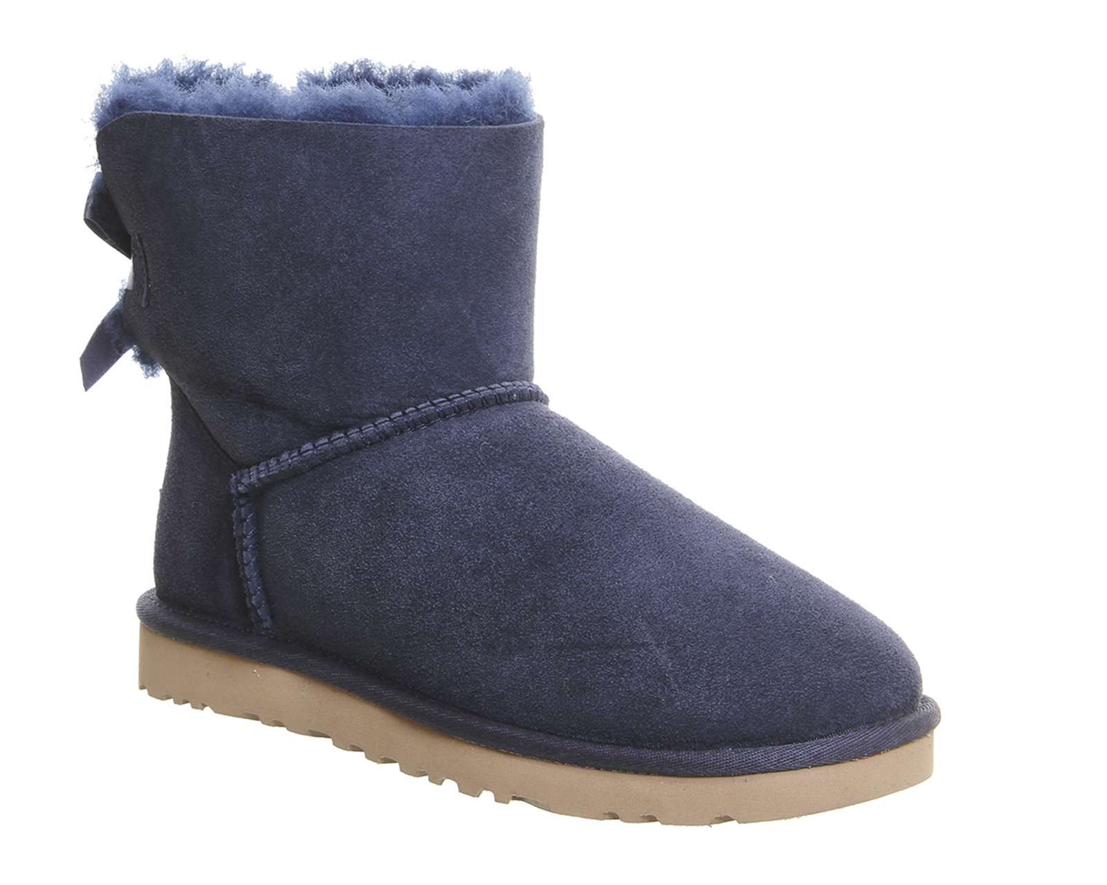 UGG Mini Bailey Bow Boots Navy Suede 