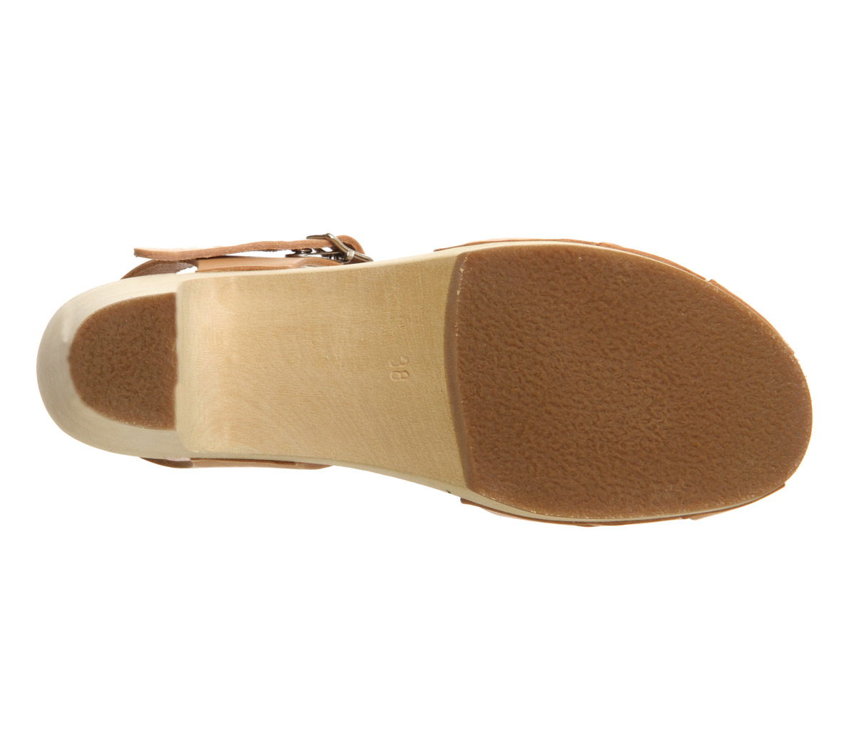 Swedish Hasbeens Peeptoe Super High Nature Leather - Sandals