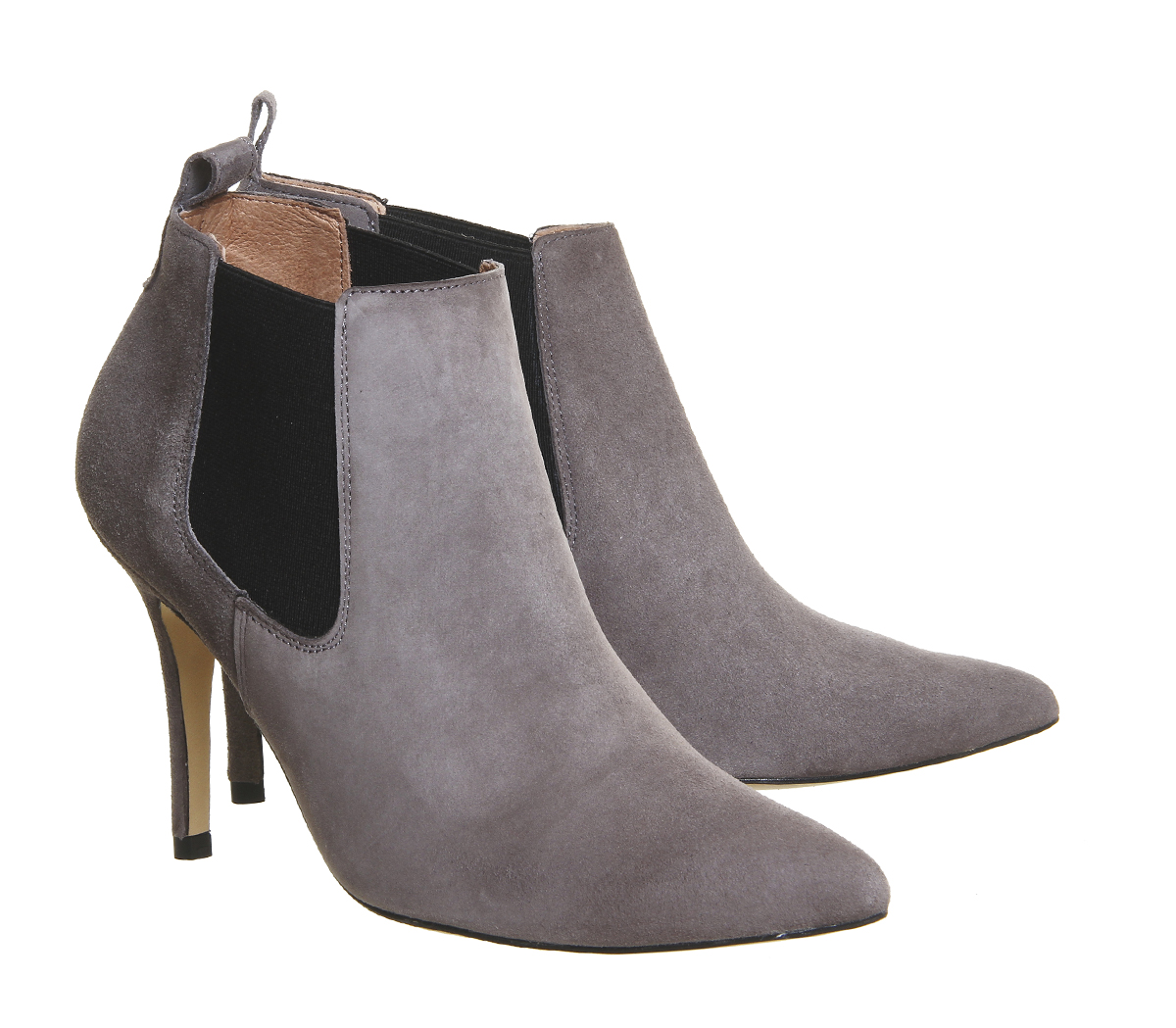 OFFICEIrresistible Point Shoe BootsGrey Suede