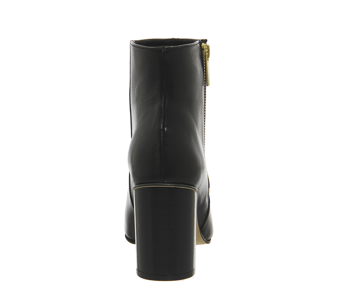 OFFICEIndulgence Cylindrical Heel BootsBlack Leather