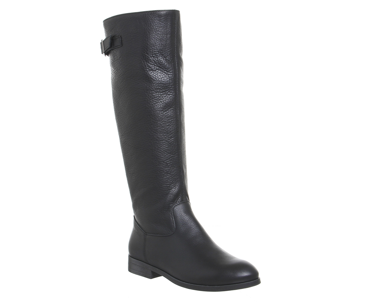 OFFICEKinetic  Casual Strap Detail Knee BootsBlack Leather