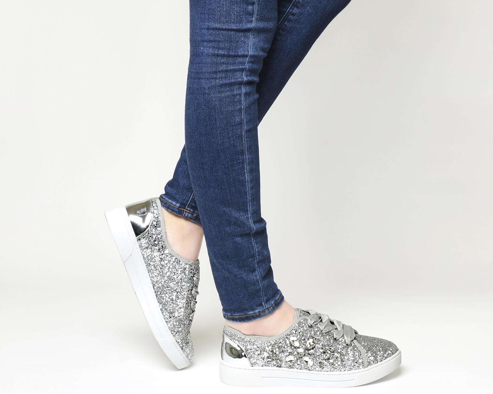 Office Adore Metallic Detail Trainers 