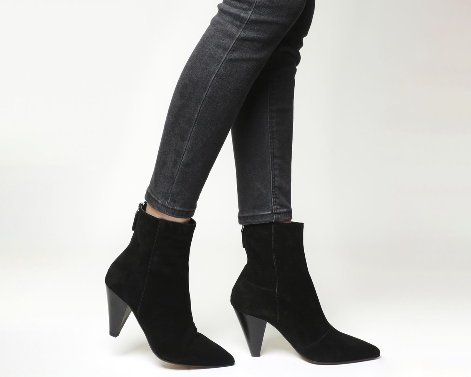 Office Absinthe Pointed Cone Heel Boots 