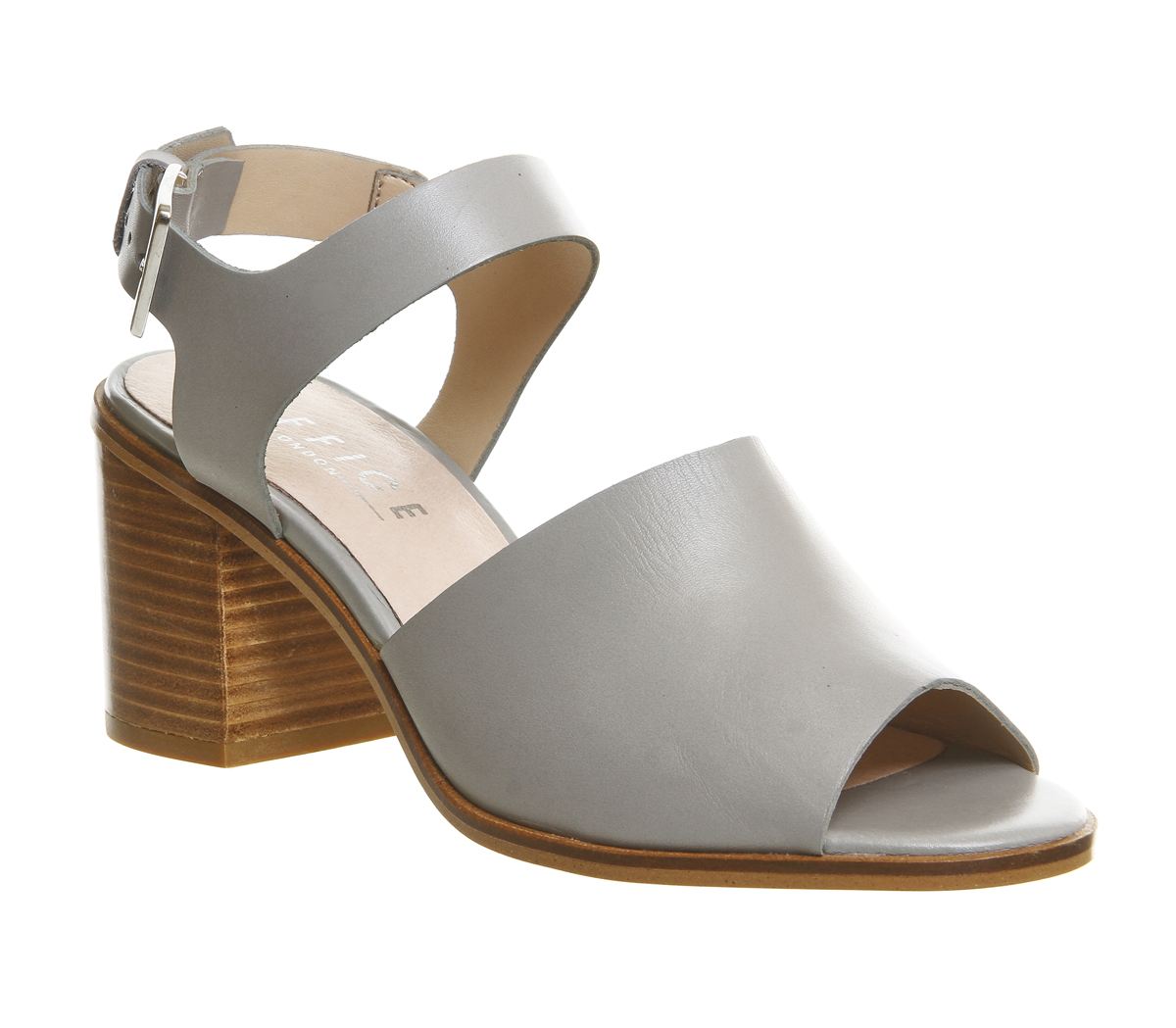 OFFICEFelicia Block Heel SandalsGrey Leather