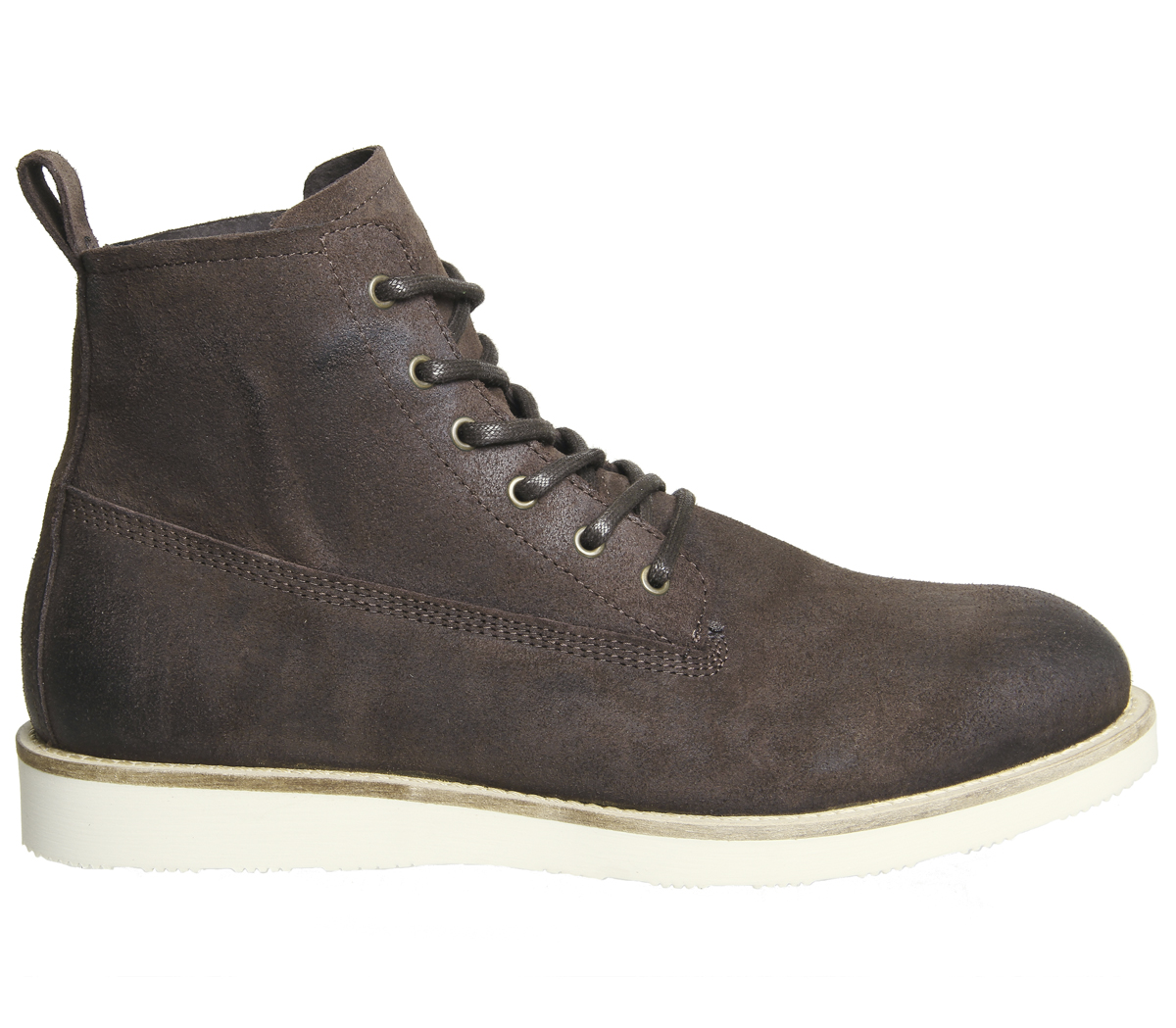 Ask the MissusEton Wedge Lace BootsChoc Waxy Suede