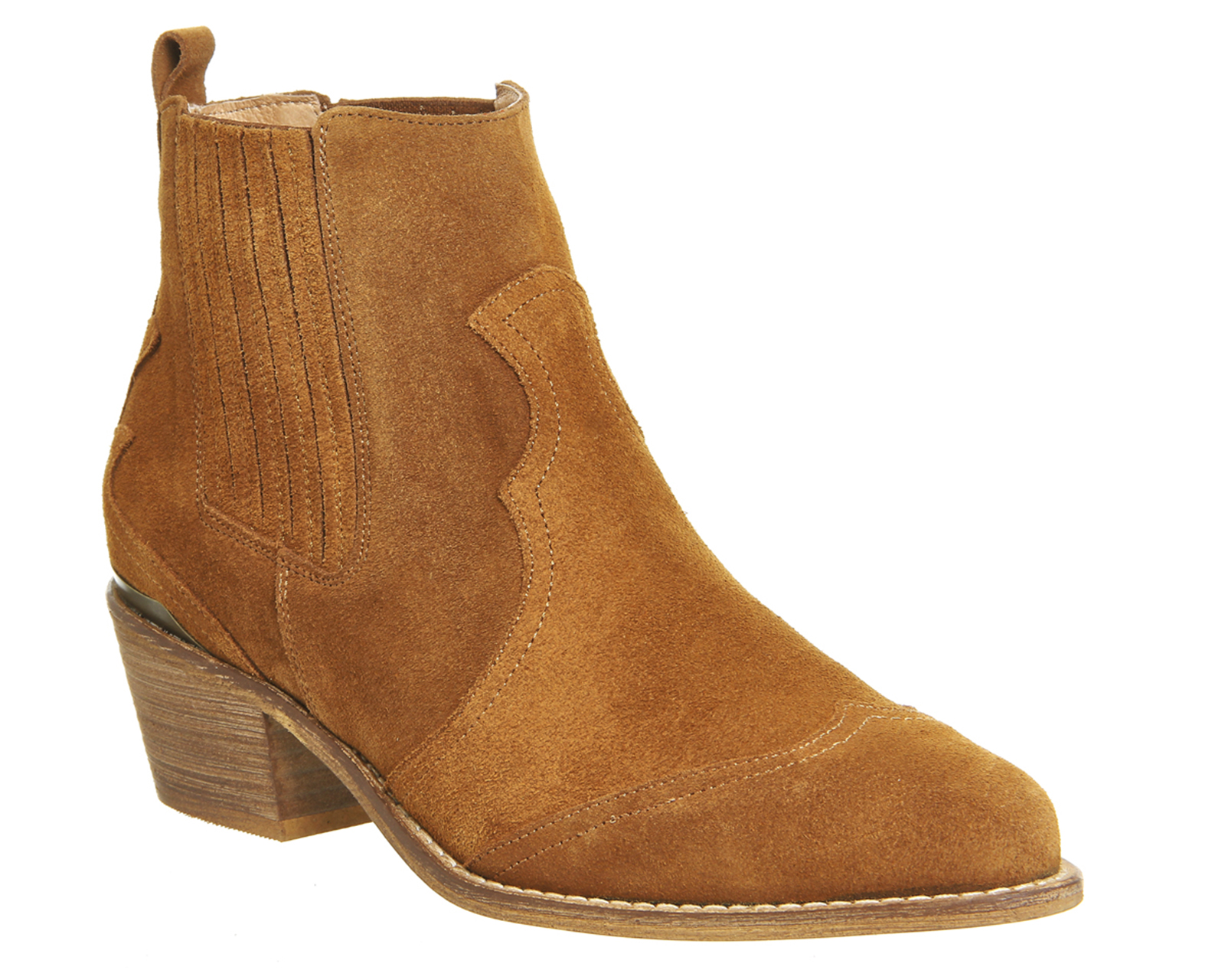 tan suede ankle boot