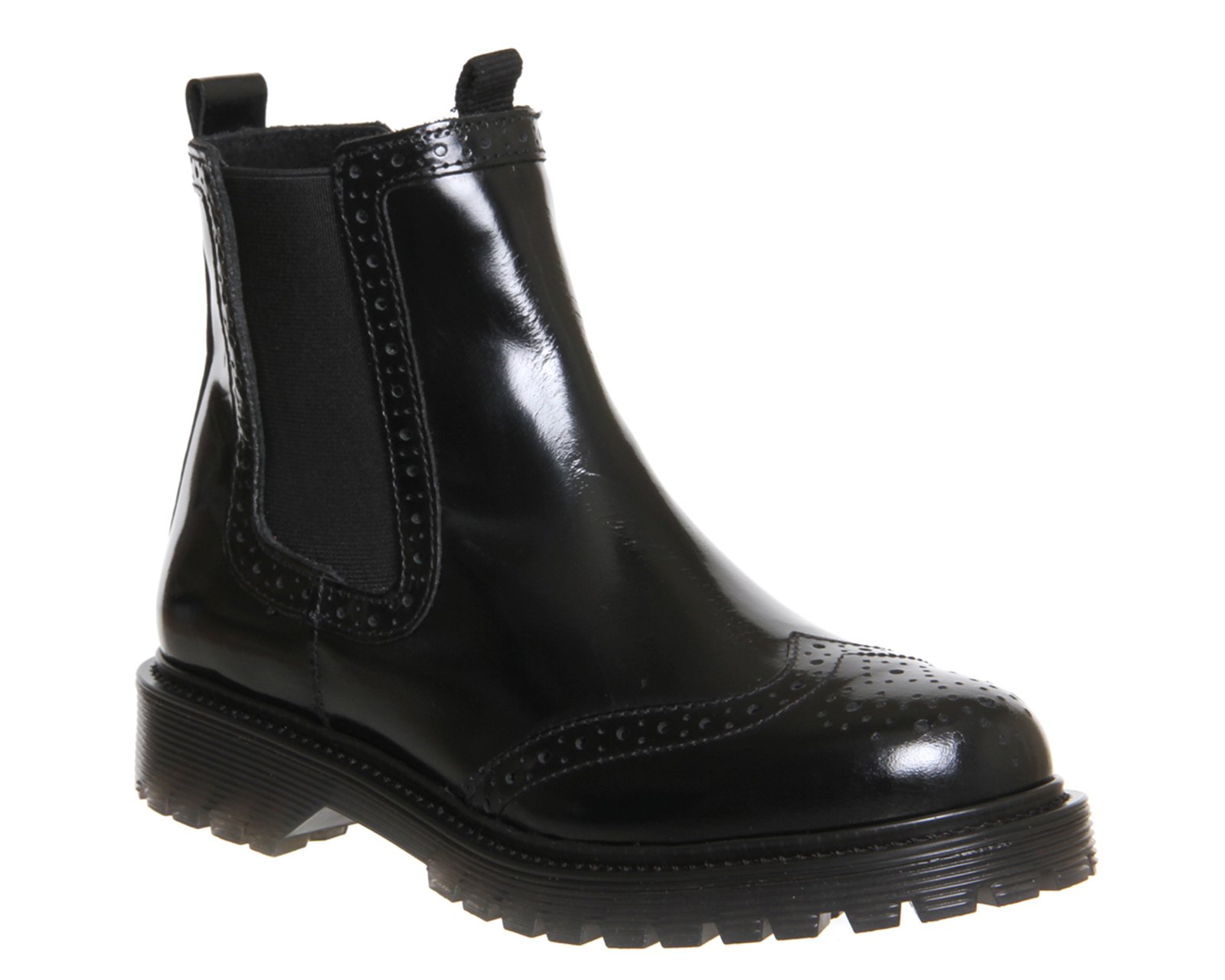 Black Patent Leather - Ankle Boots