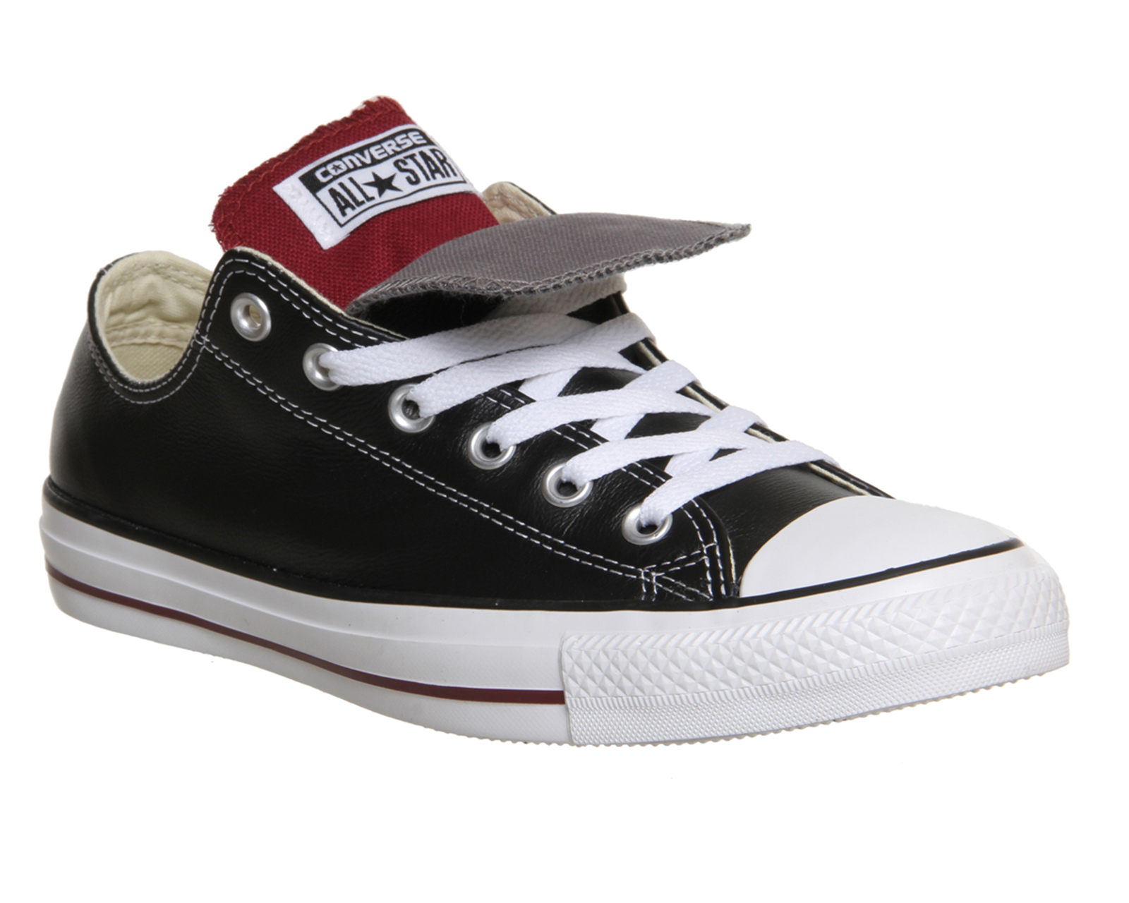office black leather converse