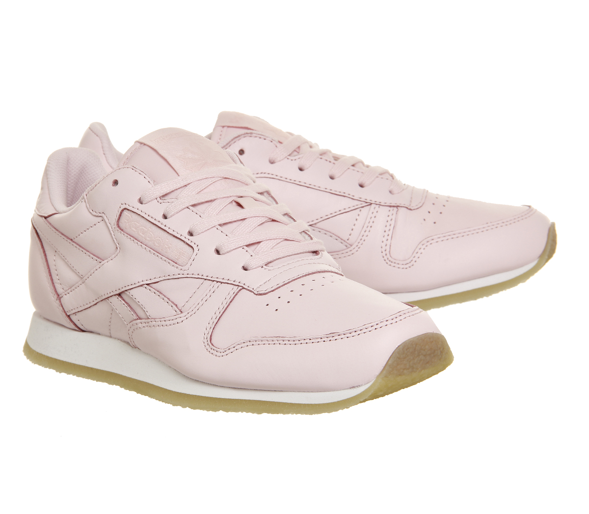 pink and red reeboks