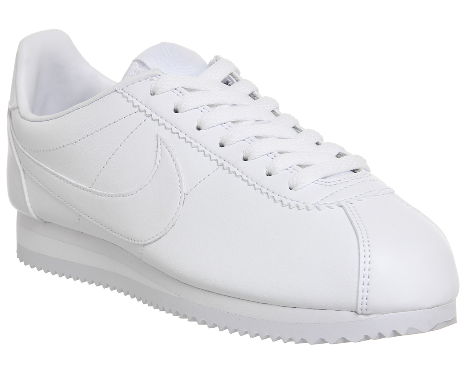 nike cortez all white leather mens