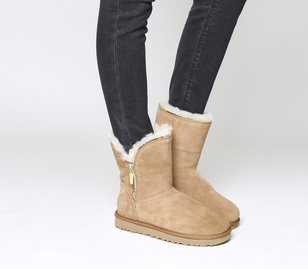 UGG Florence Zip Boots Chestnut Suede 