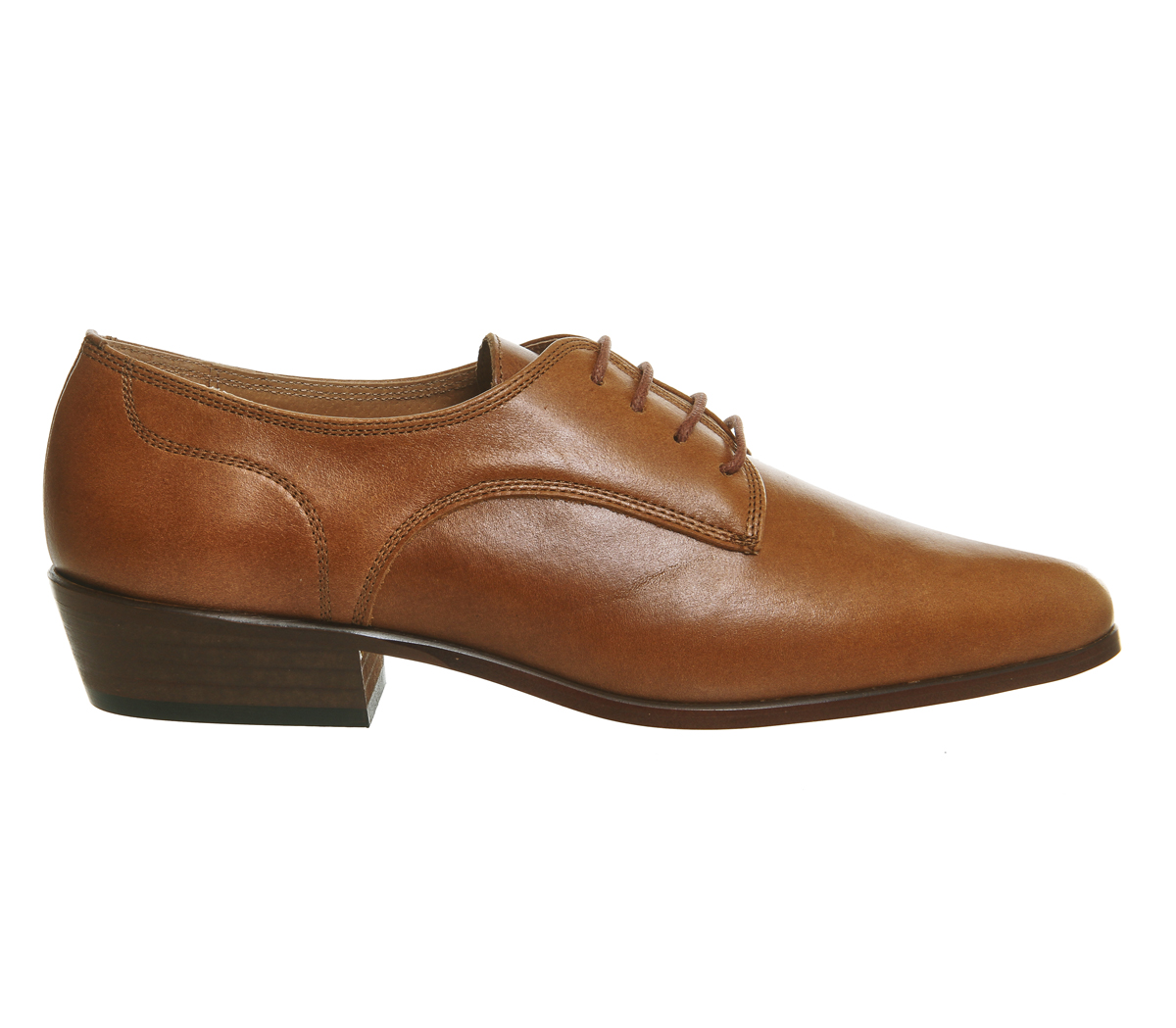OFFICEPiccadilly Lace Up FlatsTan Leather