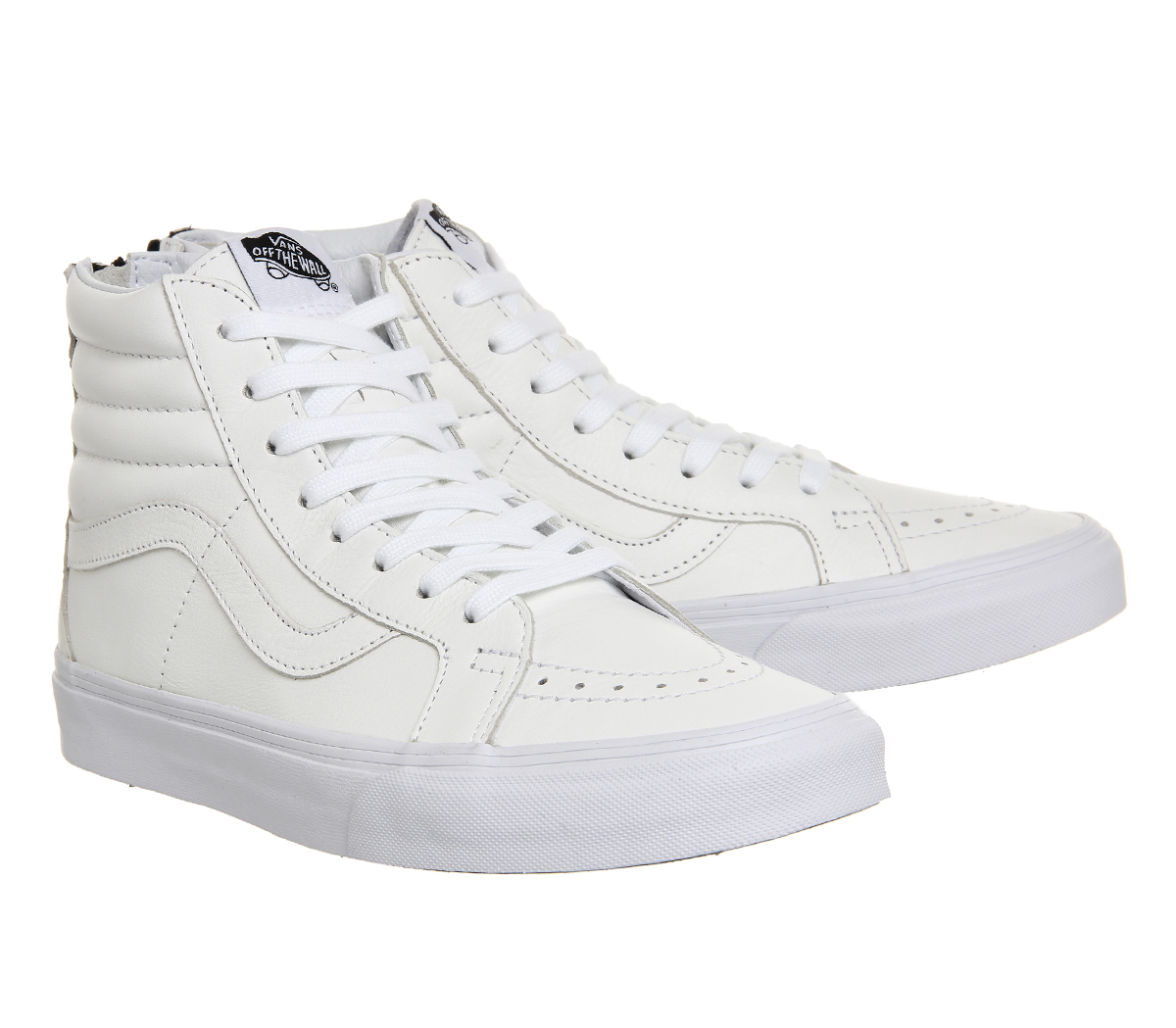 VansSk8 Hi ReissueTrue White Leather Zip