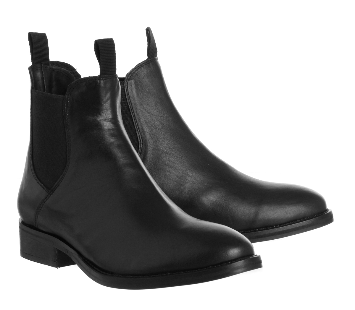 OFFICECockney High Cut Chelsea BootsBlack Leather