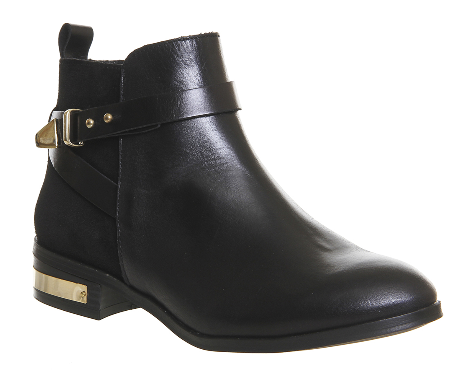 OFFICEInstinct Ankle Boot With TrimShiny Black Leather
