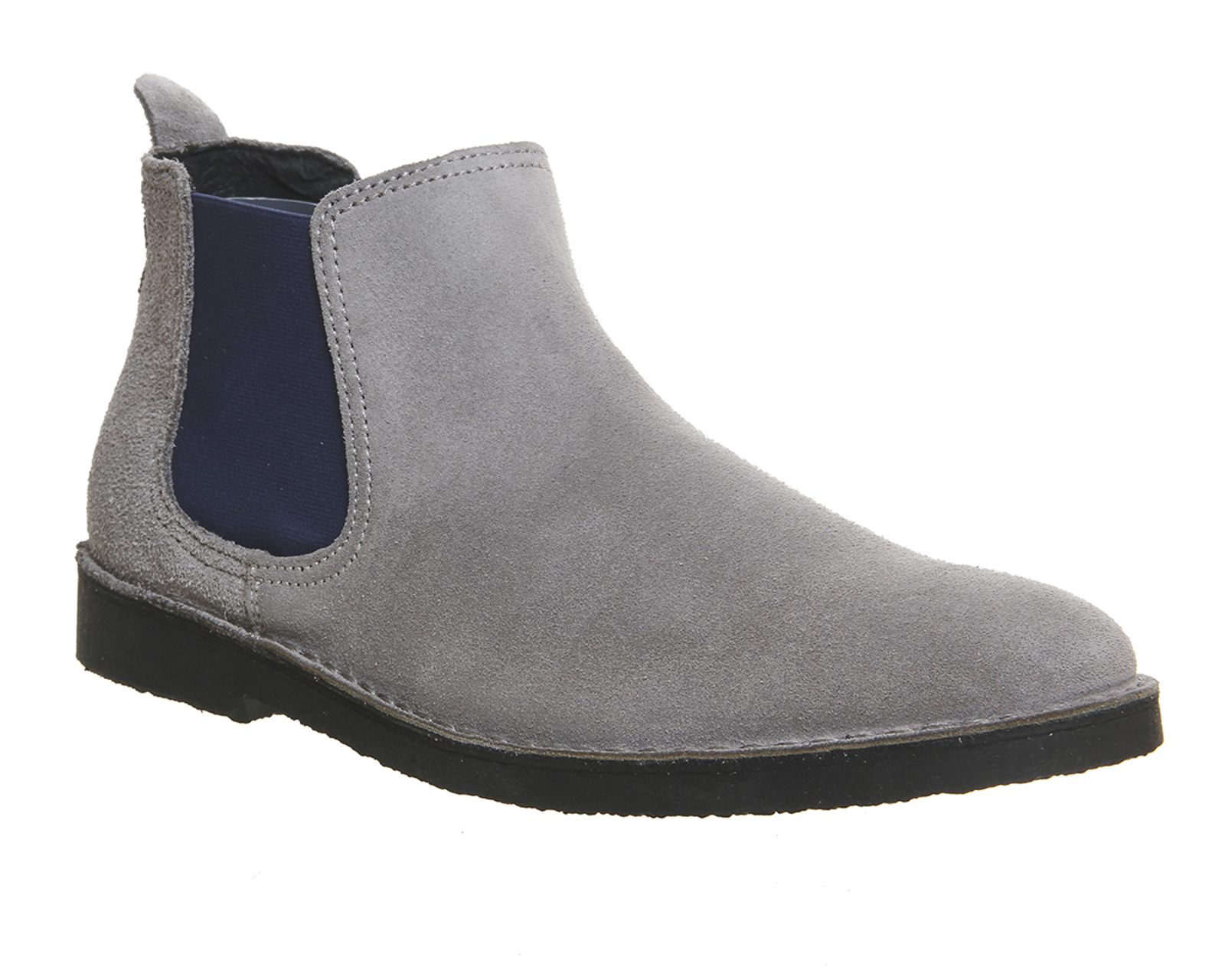 Ask the MissusCandy Chelsea BootsGrey Suede Blue