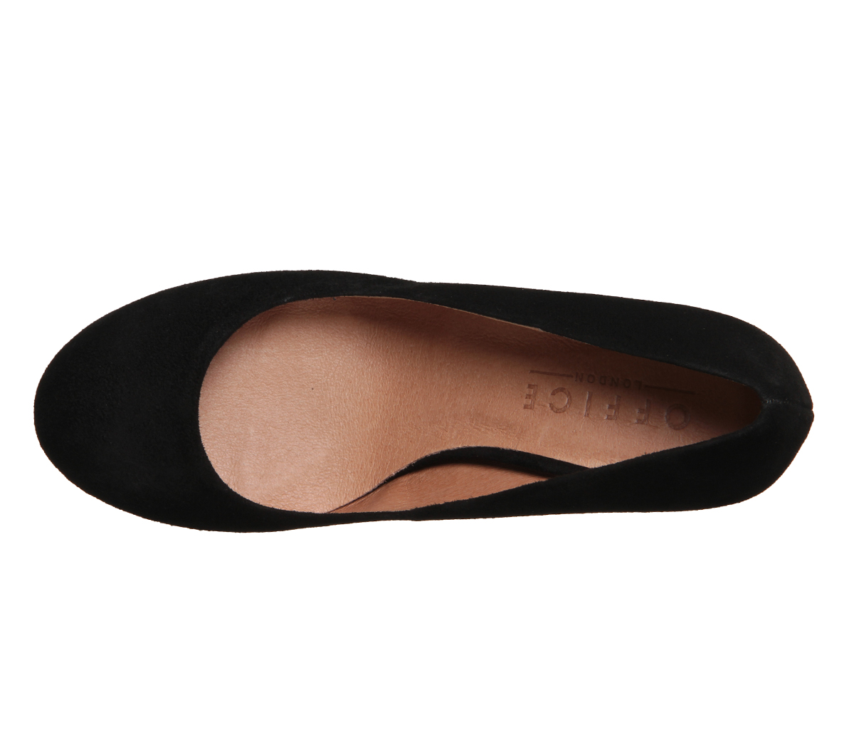 OFFICEWillow Round Toe Court ShoesBlack Suede