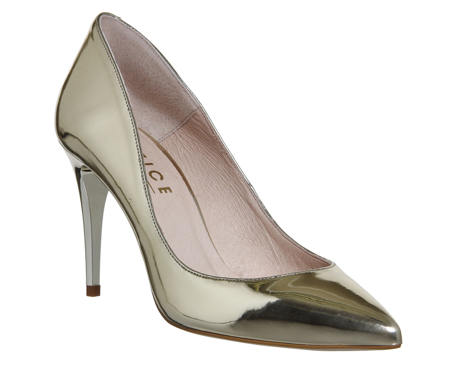 OFFICE Fleur Point Courts Gold - Mid Heels