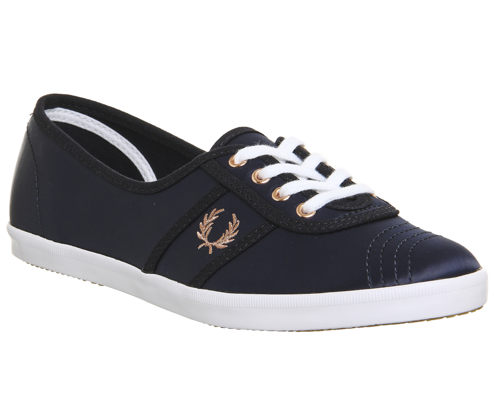 Fred Perry Aubrey Trainers Navy Satin 