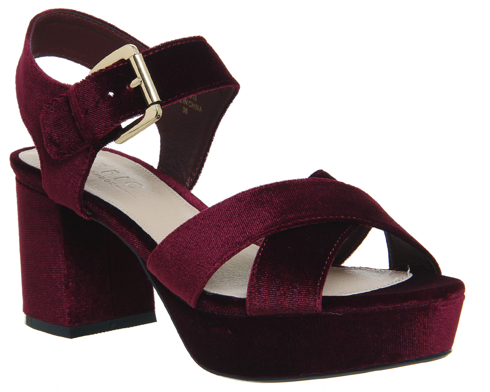 burgundy sandals mid heel