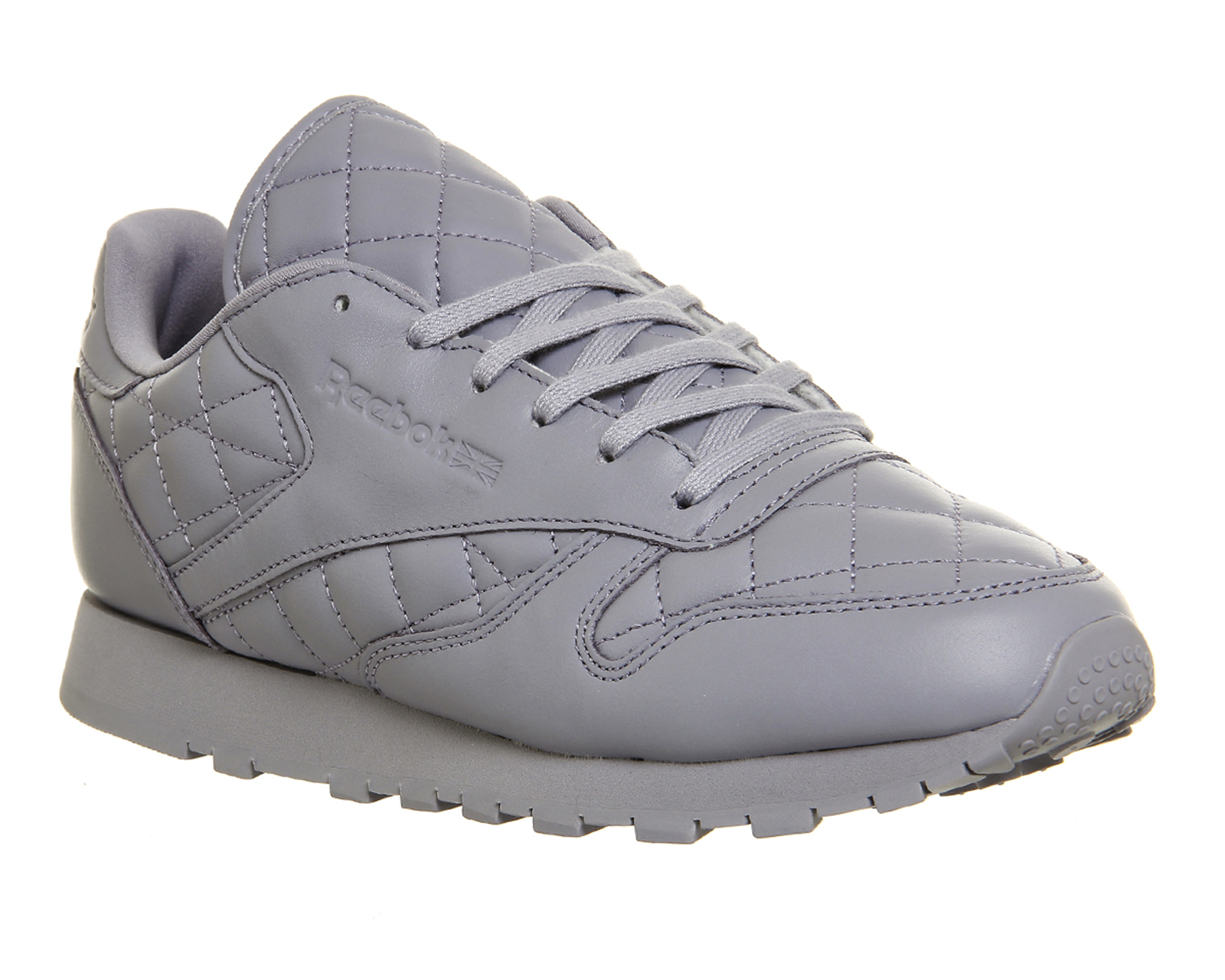 reebok classic quilted leather trainer