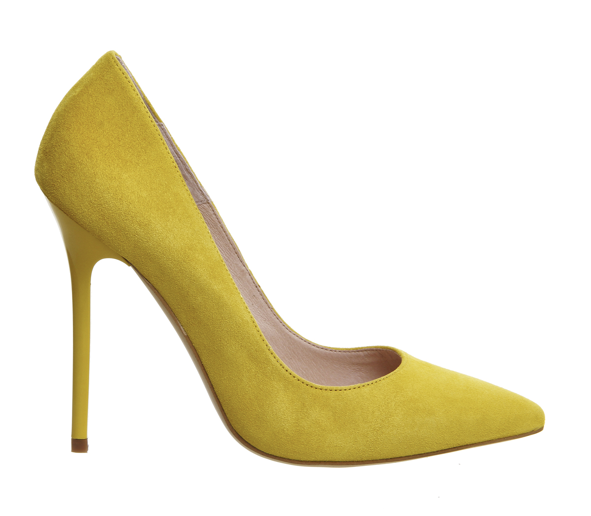 OFFICEOn To Point Court HeelsYellow Kid Suede