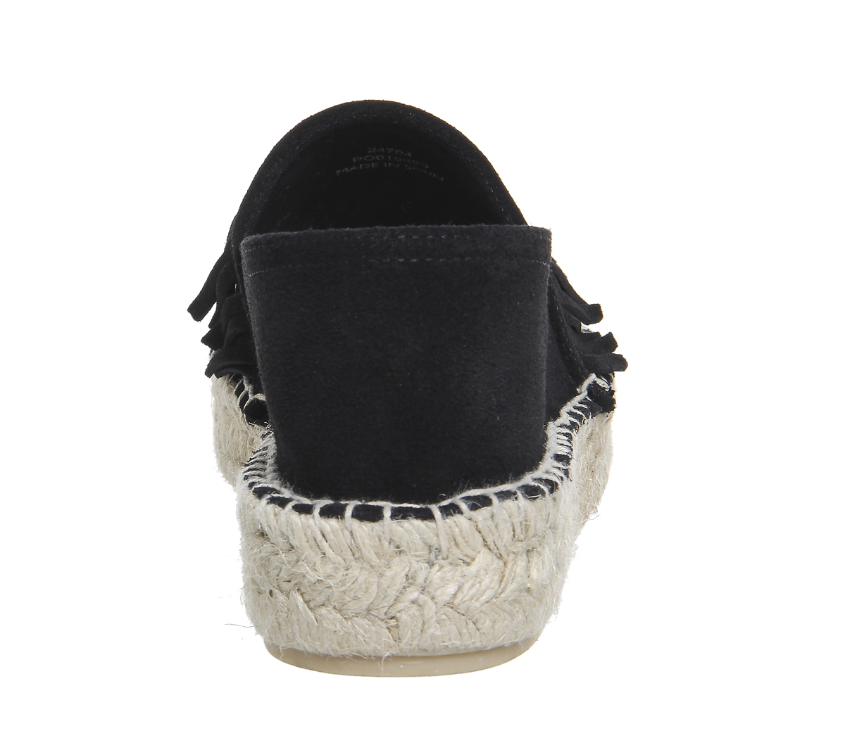 OFFICEDashing Fringe Tassel EspardilleBlack Suede