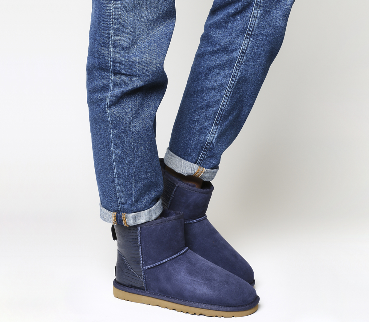 navy blue ugg style boots