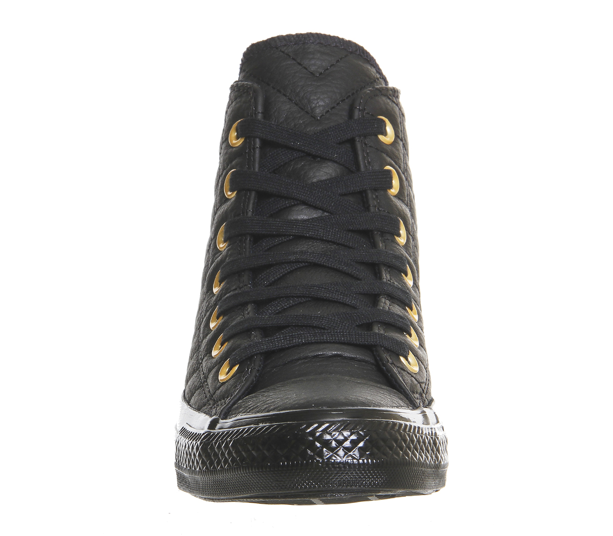 black quilted converse