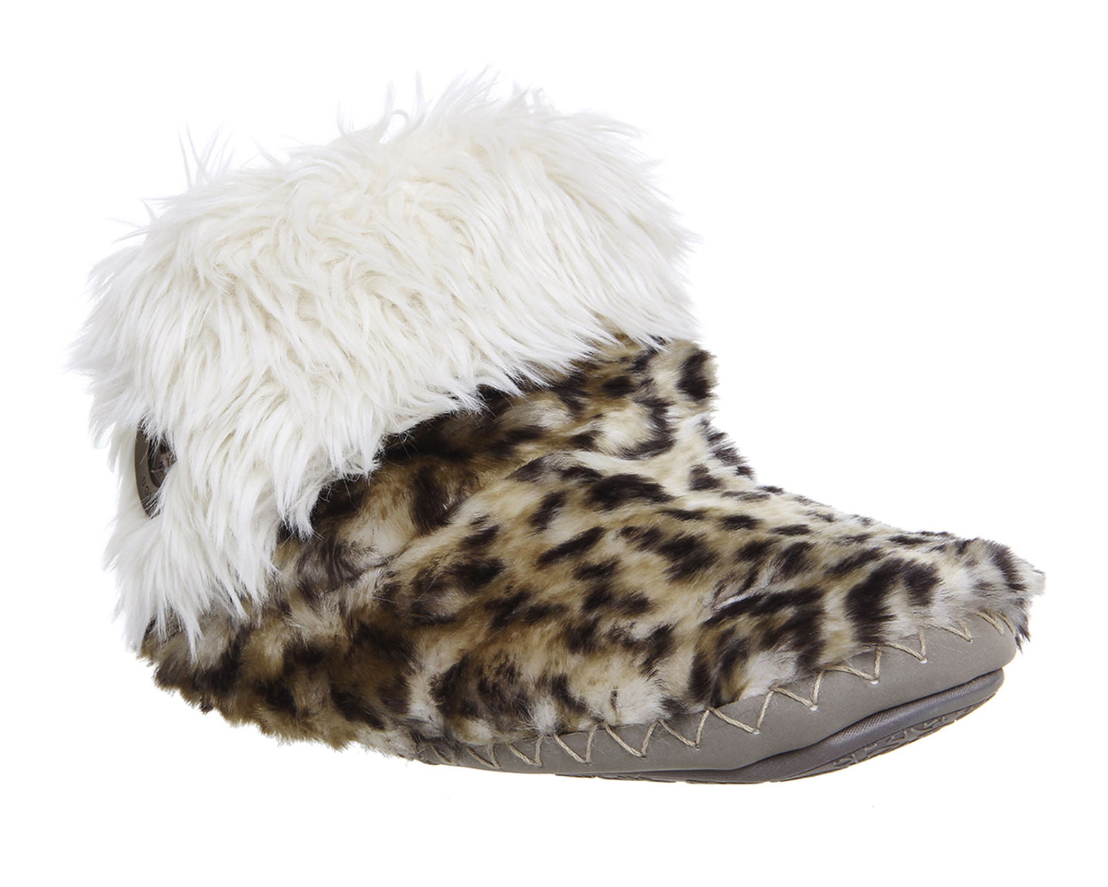 leopard slipper boots