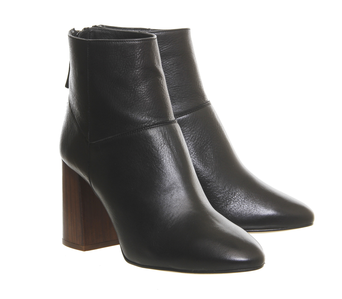 OFFICELavender Block BootsBlack Leather