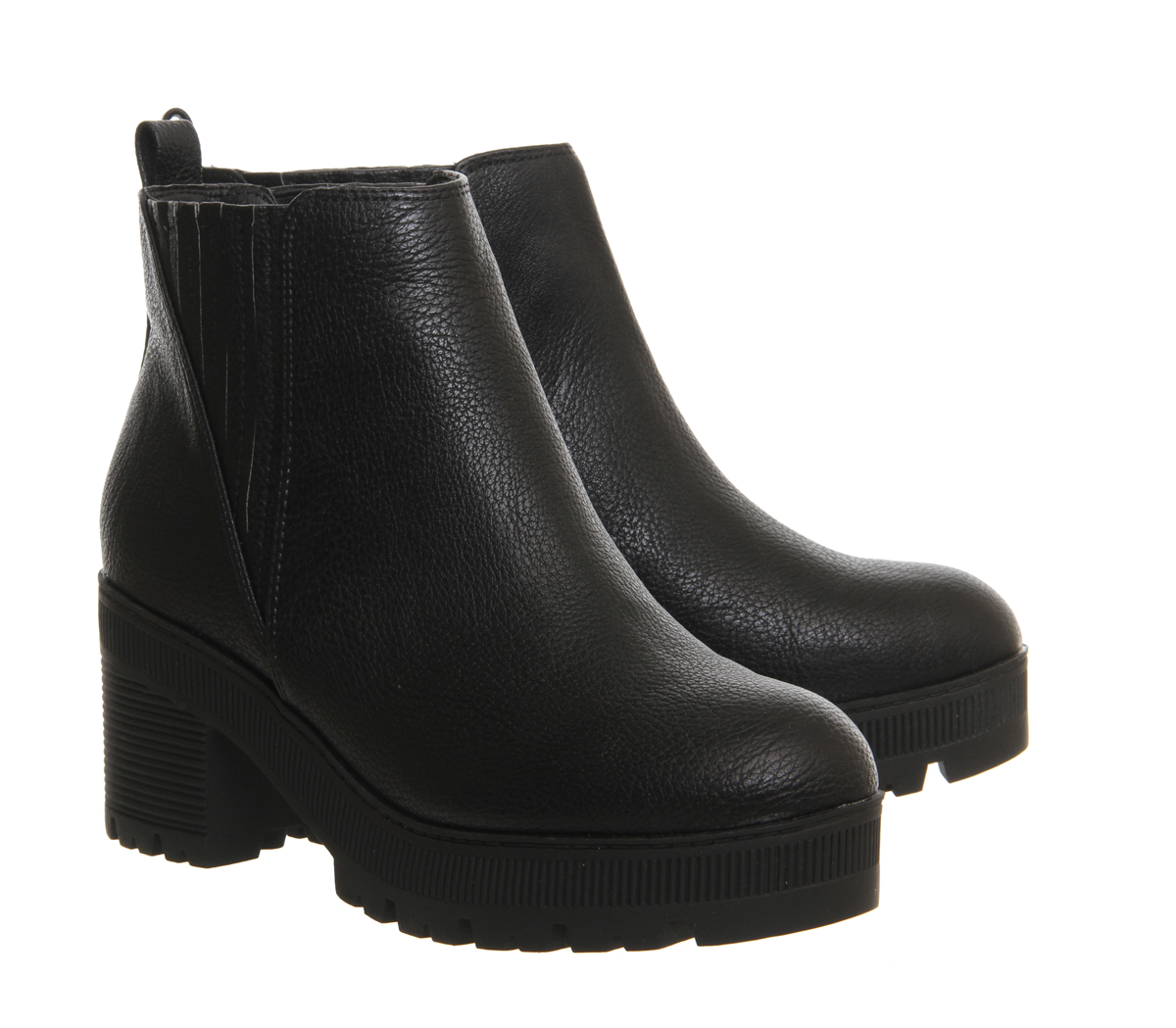 OFFICEFlunk Chunky Chelsea BootsBlack Tumbled