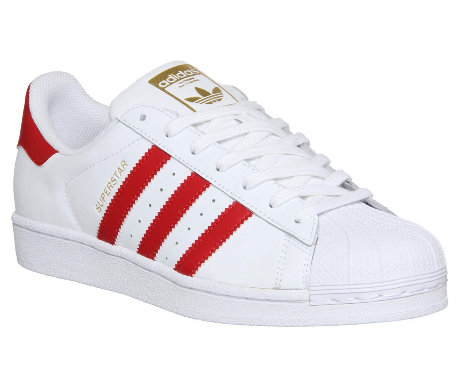 superstar adidas in red