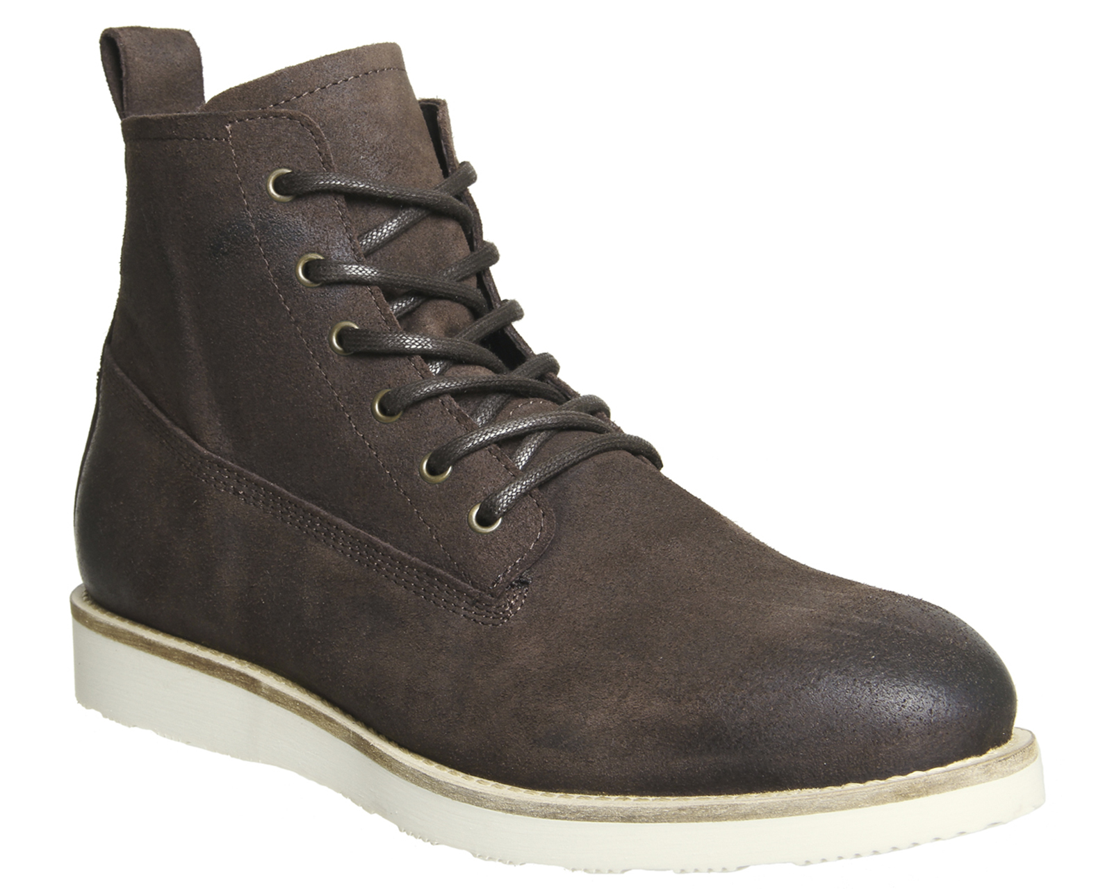 Ask the MissusEton Wedge Lace BootsChoc Waxy Suede