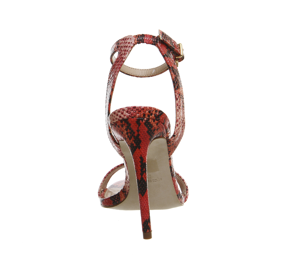 OFFICE Alana Single Sole Sandals Bright Snake Leather - High Heels