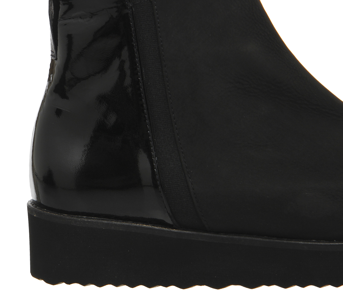 Gaimo for OFFICEBella Flatform BootBlack Patent Nubuck
