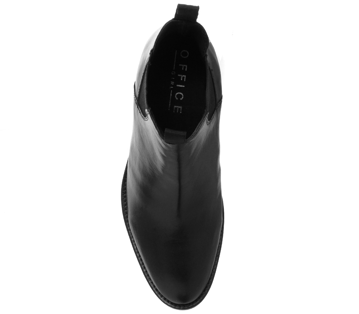 OFFICECockney High Cut Chelsea BootsBlack Leather