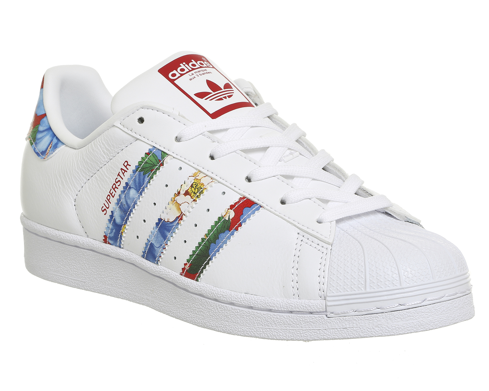 adidas Superstar 1 White Red Floral - Hers trainers