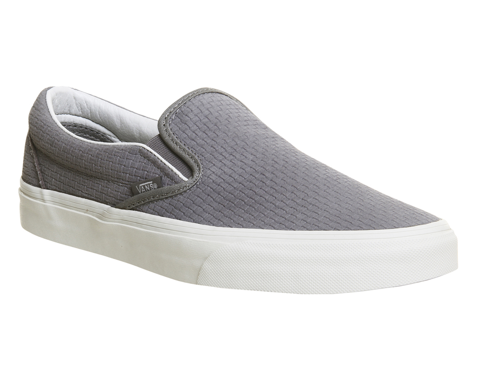 vans classic slip on grey suede trainers