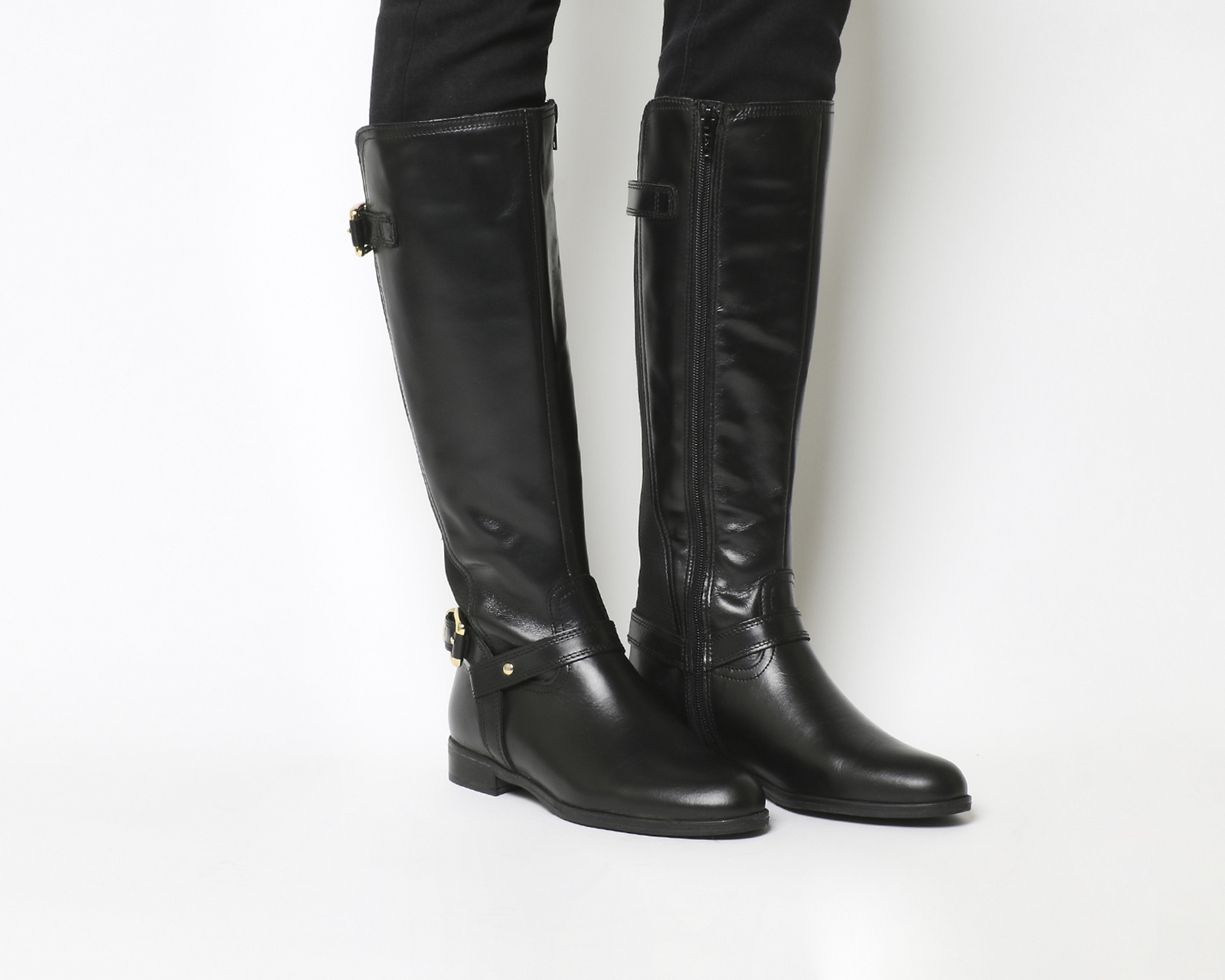 OFFICENinja Stirrup Elastic Back BootsBlack Leather